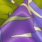 1 Yard Italian Deep Lavender Jungle Leaf Silk Charmeuse with Olive and Lime 52 Inches Wide